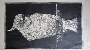 Jan Schonk - 2 houtsnedes "Kaketoe" en "twee reigers". kopen? Bied vanaf 35!