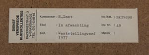 Henk Dost - In afwachting - 1/20 - 1977 - zeefdruk op papier - BKR Weststellingwerf kopen? Bied vanaf 20!