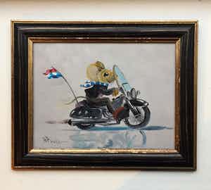 Henk Poeder - Muis op Een motor Harley verkocht voor € 65!