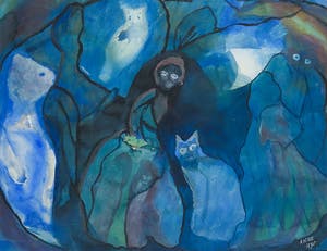 Anke Sinninghe-ter Gast - Gouache en aquarel, Fantomen - Ingelijst kopen? Bied vanaf 1!