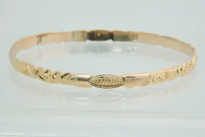 10 - Grote, fraai bewerkte 18Kt rose gouden "rinkel" armband kopen? Bied vanaf 690!