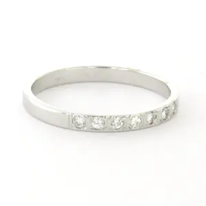 14k wit gouden ring met briljant geslepen diamant tot. 0.10ct – F/G - VS/SI kopen? Bied vanaf 220!