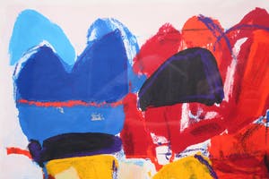 Jan Cremer - Grote zeefdruk van kleurrijk tulpenveld '98 kopen? Bied vanaf 375!