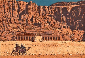 Simon Koene - Kameelruiters bij de tempel van Hatsjepsut (Egypte) kopen? Bied vanaf 25!