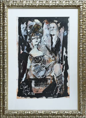 Guy Olivier - Olieverf: 'Elegante dame' - Mooi ingelijst! kopen? Bied vanaf 620!