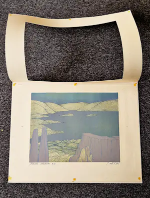 Fred Koot - Verstilde 6-kleurenlithografie Tibet landschap "Shamatha" potloodgesigneerd kopen? Bied vanaf 41!