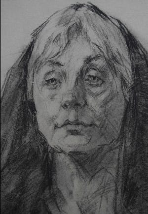 Joop Liesker - Dame met hoofddoek kopen? Bied vanaf 80!