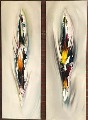 Gena Genadyj - Abstract Twee Luik verkocht voor € 200!