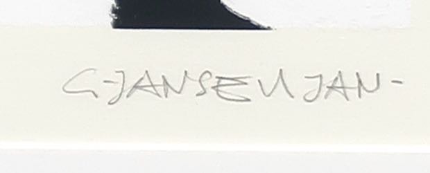 Geert Jan Jansen - Zeefdruk, Abstracte compositie II - Ingelijst kopen? Bied vanaf 60!