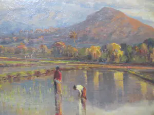 Frederik Anton Kievits - Java Berggezicht met Sawah's kopen? Bied vanaf 400!