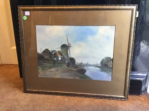 Charles Petit - 3474, Landschap met molen kopen? Bied vanaf 75!