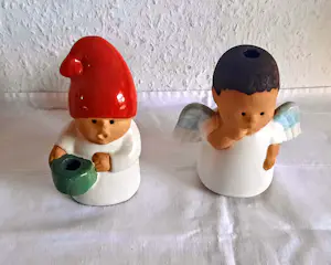 Lisa Larson - Keramik Figuren Wichtel und Engel als Kerzenständer für Rörstrand kopen? Bied vanaf 120!