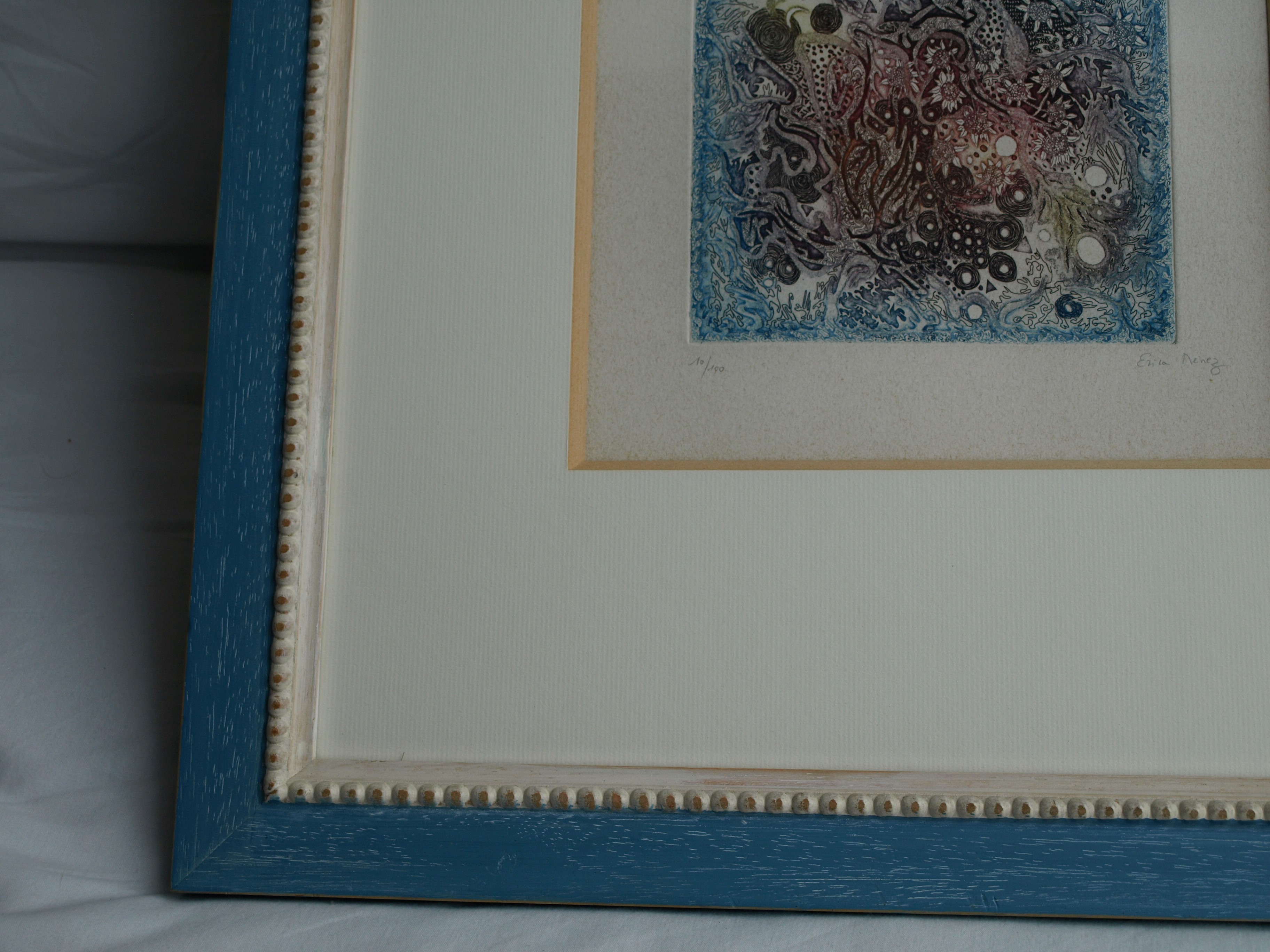 Niet of onleesbaar gesigneerd - Ets, Zonder titel – gesigneerd en ingelijst  kopen? Bied vanaf 1!