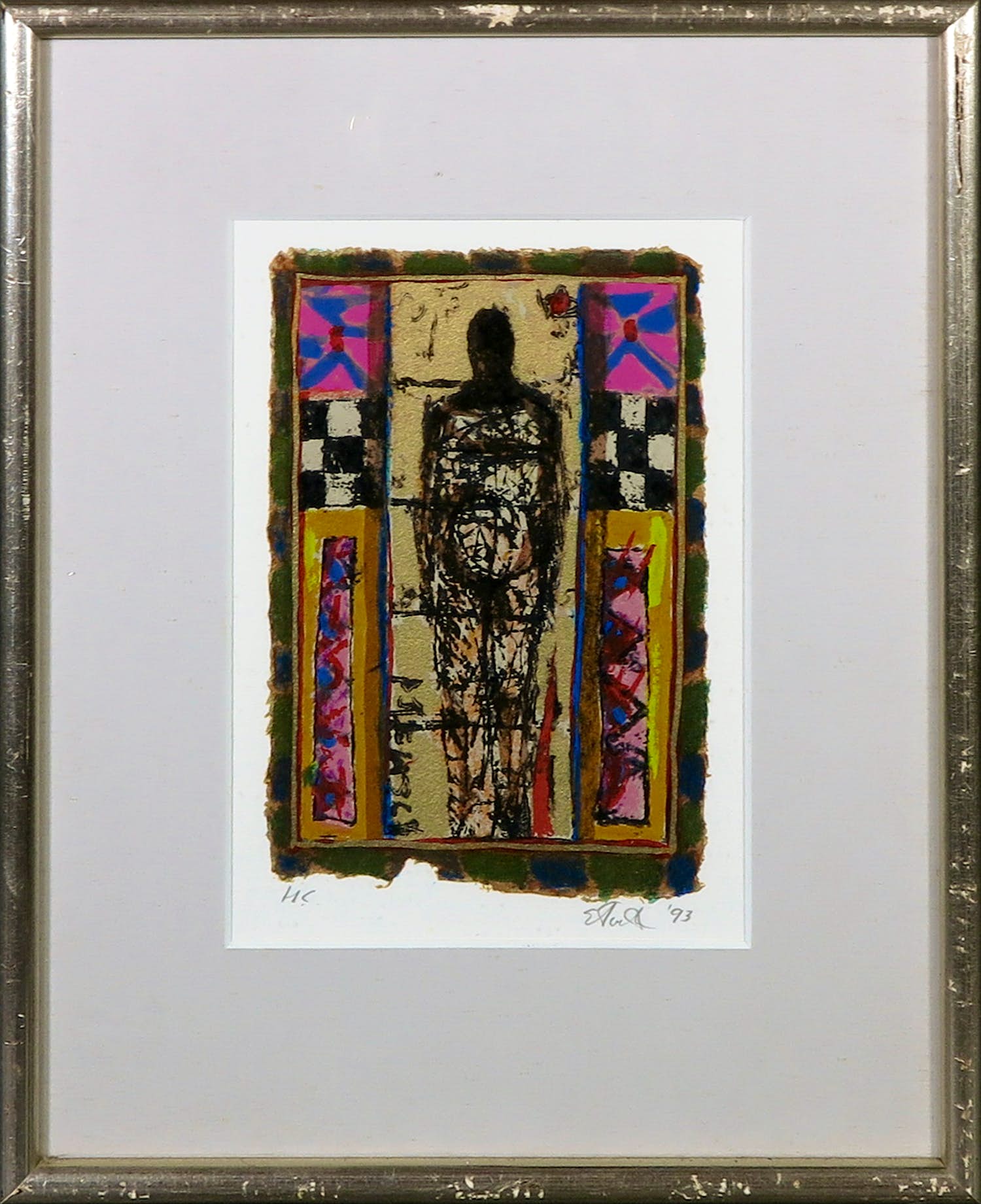 Eric Toebosch - Zeefdruk, Zonder titel - Ingelijst kopen? Bied vanaf 35!