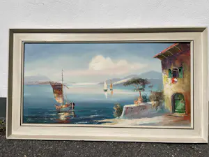 Heinrich (Hein) Ross - „Am Comersee“ – signiertes Ölgemälde mit originalem Rahmen kopen? Bied vanaf 130!
