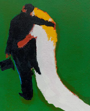 Toon Hermans - Bruidspaar, zeefdruk kopen? Bied vanaf 125!