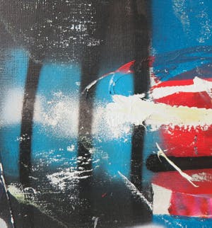 Herman Brood - Acryl en spuitbus op doek, IJs breekt (Groot) kopen? Bied vanaf 2000!