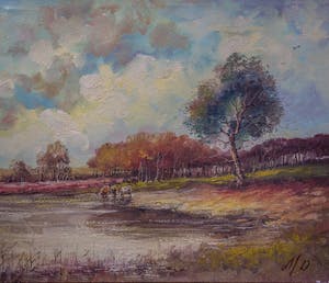 Toon Wildeboer - heidelandschap met koeien bij Huizen kopen? Bied vanaf 10!