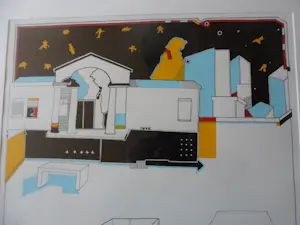 Huibert van Dorp - Zeefdruk, titel, Paviljoen. kopen? Bied vanaf 40!