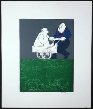 Hans Almekinders - Zeefdruk, Man met buggy kopen? Bied vanaf 1!