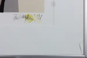 Fon Klement - Boardsnede op papier, Table grise - Ingelijst kopen? Bied vanaf 90!