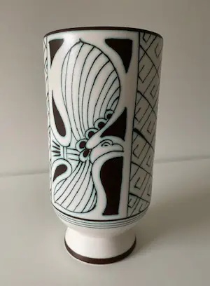 Plateelbakkerij Zuid-Holland - Zeldzame mooie vaas decor Phoenix jaren 50 kaufen? Bieten Sie von 65!