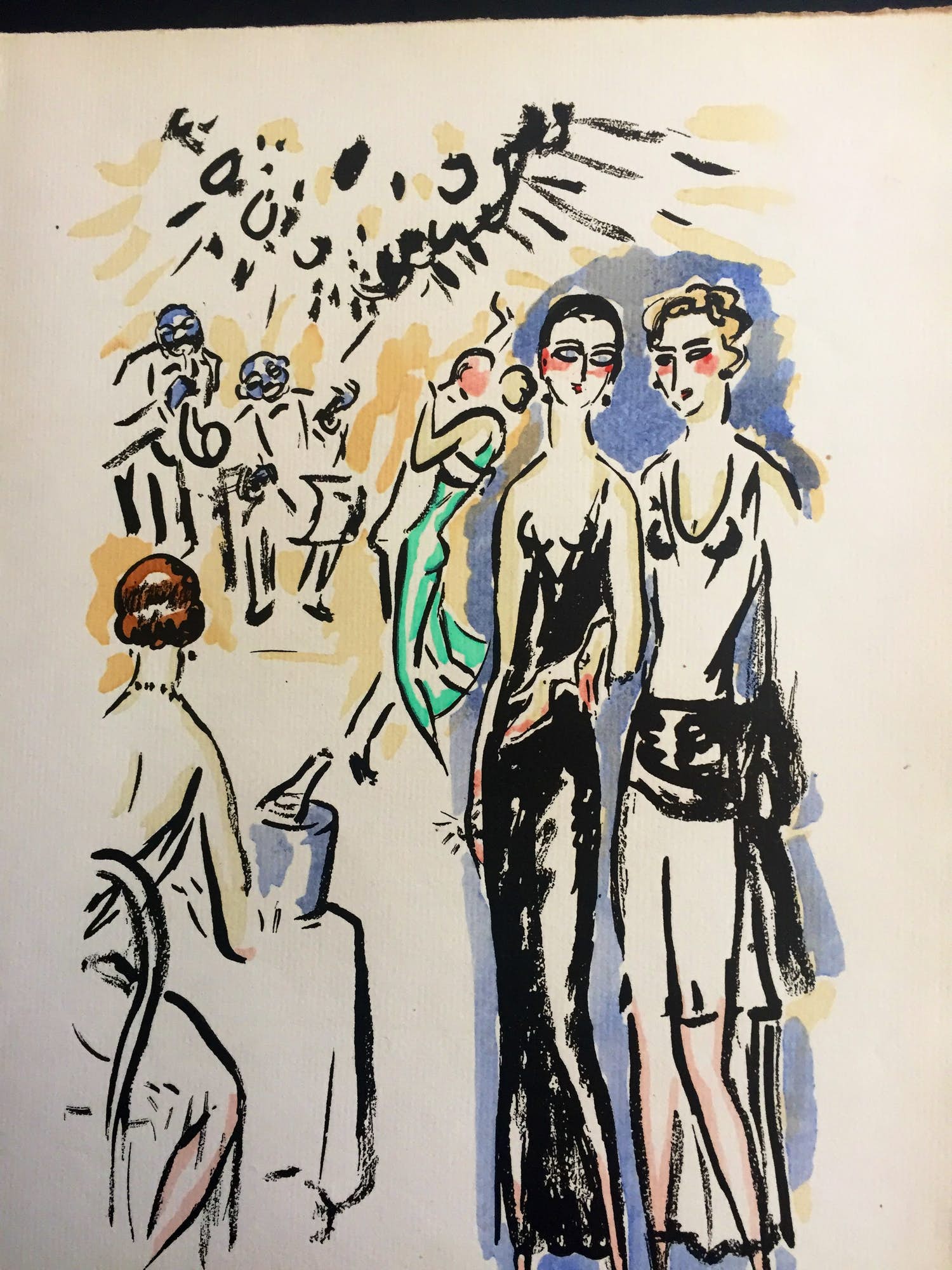 Kees van Dongen - Pochoir - Op het feest verkocht voor € 300!