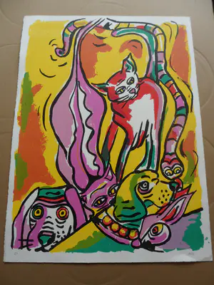 Anke Peddemors - Zeefdruk, dieren kopen? Bied vanaf 30!