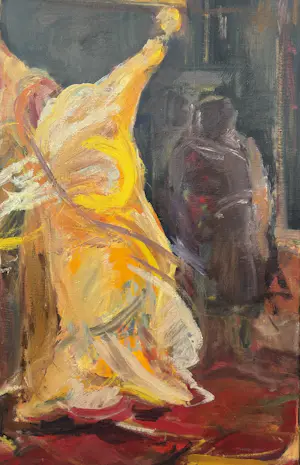 Marcus De Vestele - Das rote Opfer – Bedeutendes Gemälde der belgischen Cobra-Gruppe, 1971 kopen? Bied vanaf 190!