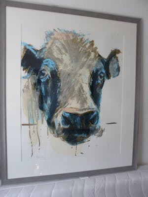 Theo Onnes - Zeefdruk. Titel. "Cow 1 ( Groot ) kopen? Bied vanaf 120!