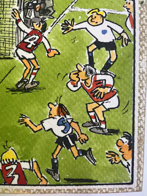 Dik Bruynesteyn - originele tekening 'Spanning en sensatie, de bal op de lat' kopen? Bied vanaf 85!