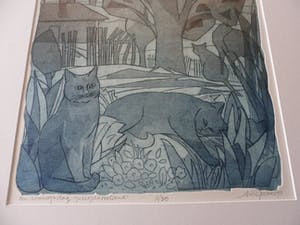 Ank Spronk - Kleurets / Preegdruk. Titel, "Een zonnige dag op het platteland ". kopen? Bied vanaf 35!