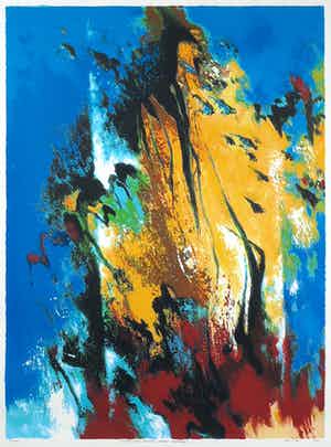 Mattie Schilders - Zeefdruk, In het licht van een vroege ochtend - (Groot) verkocht voor € 40!