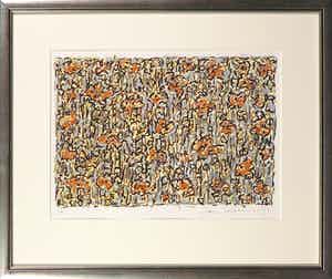 Jan Wolkers - Zeefdruk, Winterbeelden VII - Ingelijst verkocht voor € 180!