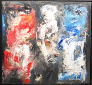 Charlotte Molenkamp - olieverf op doek : gezin (groot!) kopen? Bied vanaf 2995!