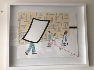 Roger Raveel - Een menselijk gebeuren in en voor een kunstwerk kopen? Bied vanaf 1250!