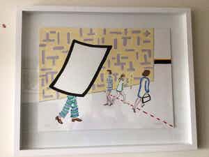 Roger Raveel - Een menselijk gebeuren in en voor een kunstwerk verkocht voor € 1250!