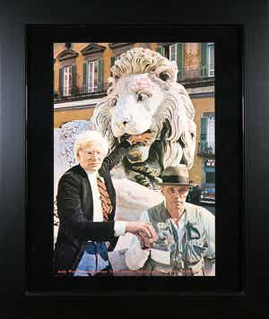 Andy Warhol - en Joseph Beuys - Handgesigneerd affiche voor tentoonstelling - Ingelijst verkocht voor € 1!