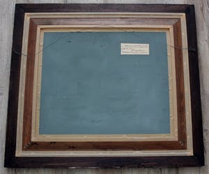 Hans van Ieperen - Schilderij, olieverf op doek: Wit huis met oranje dak kopen? Bied vanaf 375!