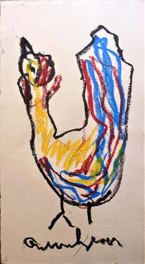 Anton Heyboer - De oervogel . verkocht voor € 250!