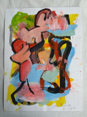 Peter Klashorst - Acrylverf op papier – Abstract 1 - 2016 kopen? Bied vanaf 35!