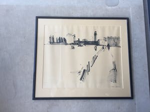 Theodoor Heynes - Aan de haven - (inkt)tekening (43 x 54,5 cm) kopen? Bied vanaf 1!