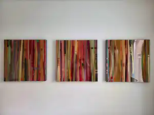 Jacqueline Bozon - Building blocks drieluik uit de Ibiza serie verkocht voor € 751!