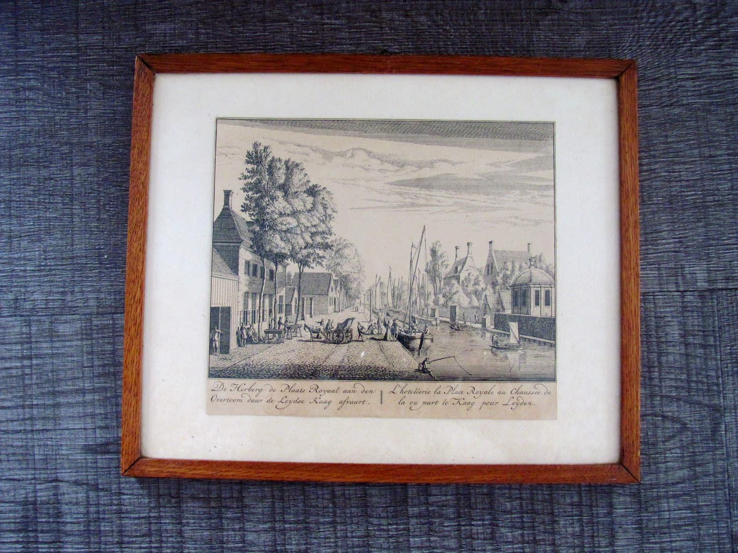 Abraham Rademaker - De Herberg de Plaats Royaal aan den Overtoom daar de Leydse Kaag afvaart verkocht voor € 50!