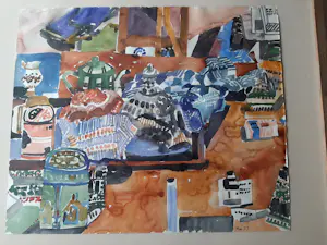 Theo Elfrink - Aquarel, zonder titel. kopen? Bied vanaf 40!