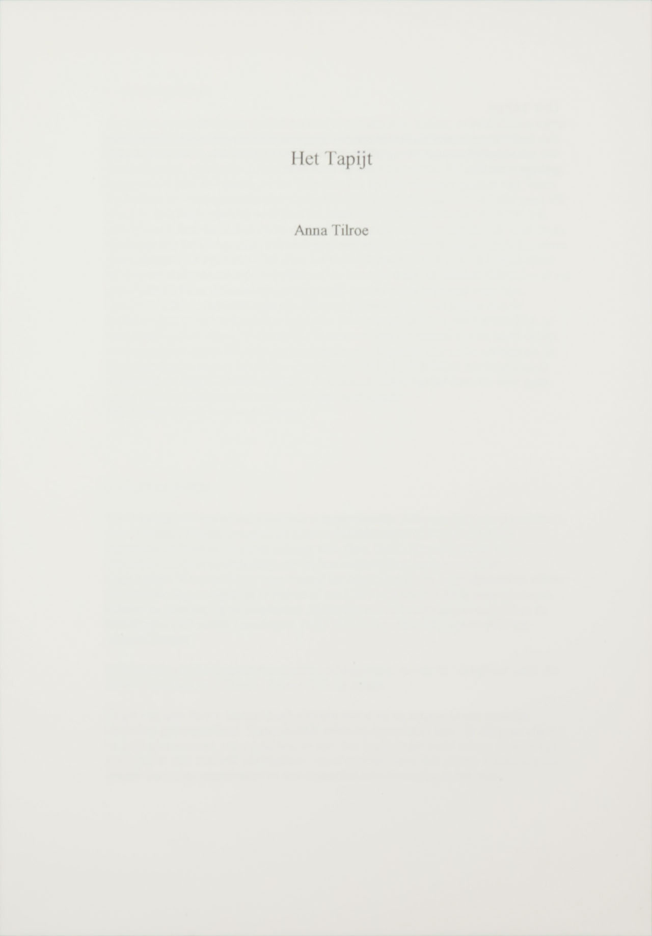 Voebe de Gruyter - Verzameld werk in samenwerking met Anna Tilroe, Het Tapijt kopen? Bied vanaf 50!