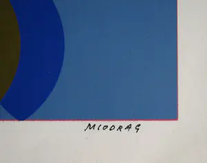 Dordevic Miodrag - Kinetische compositie - 1967 - Originele zeefdruk - Handgesigneerd kopen? Bied vanaf 100!