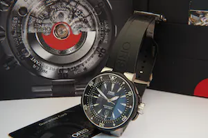 131- Robuuste ORIS - ProDiver Date - sport horloge met orig. Duikklok verpakking kopen? Bied vanaf 630!