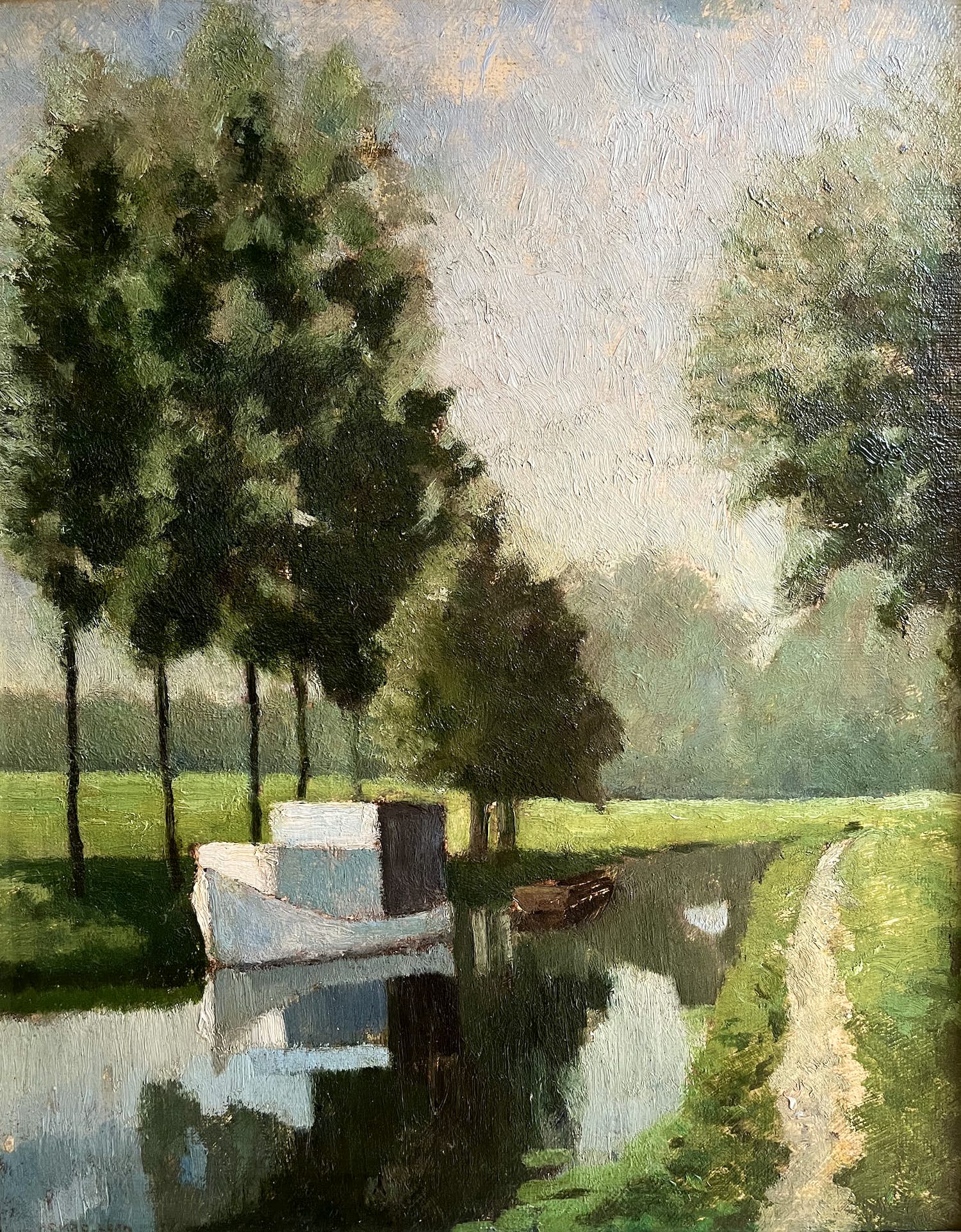 Henri C. Mac-Lean - landschap met sloep verkocht voor € 40!