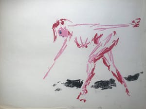 Juul Neumann - Naaktstudie - pasteltekening kopen? Bied vanaf 20!